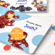 Personalized Marvel Heroes Board Book for kids