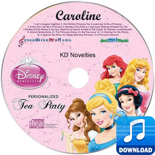 Disney Princess Tea Party Personalized Children's Music MP3 Download