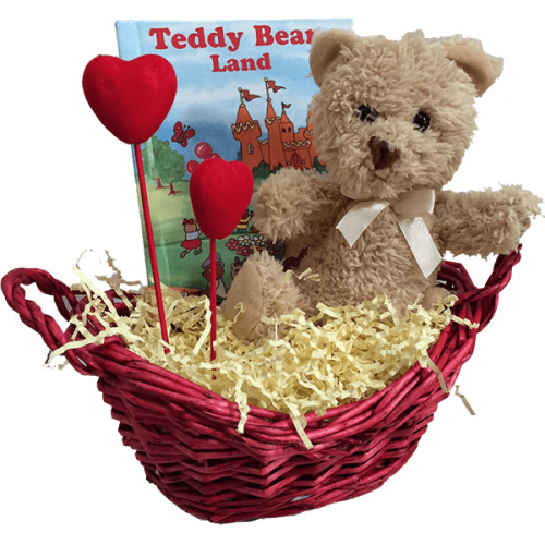 Teddy Bear Gift Basket for Kids