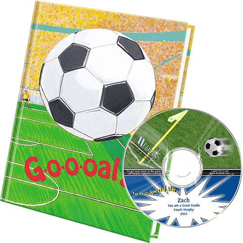 Personalized Soccer Book and Music Gift Set