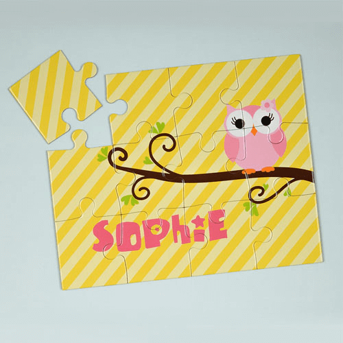 Lemon Owl Personalized Kids Jigsaw Puzzle