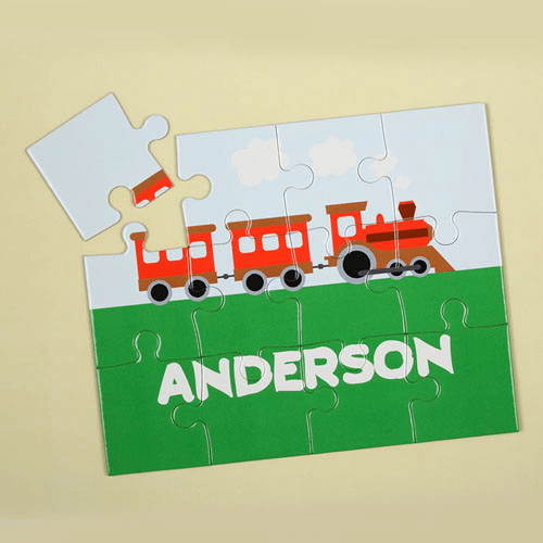 Train Personalized Kids Jigsaw Puzzle